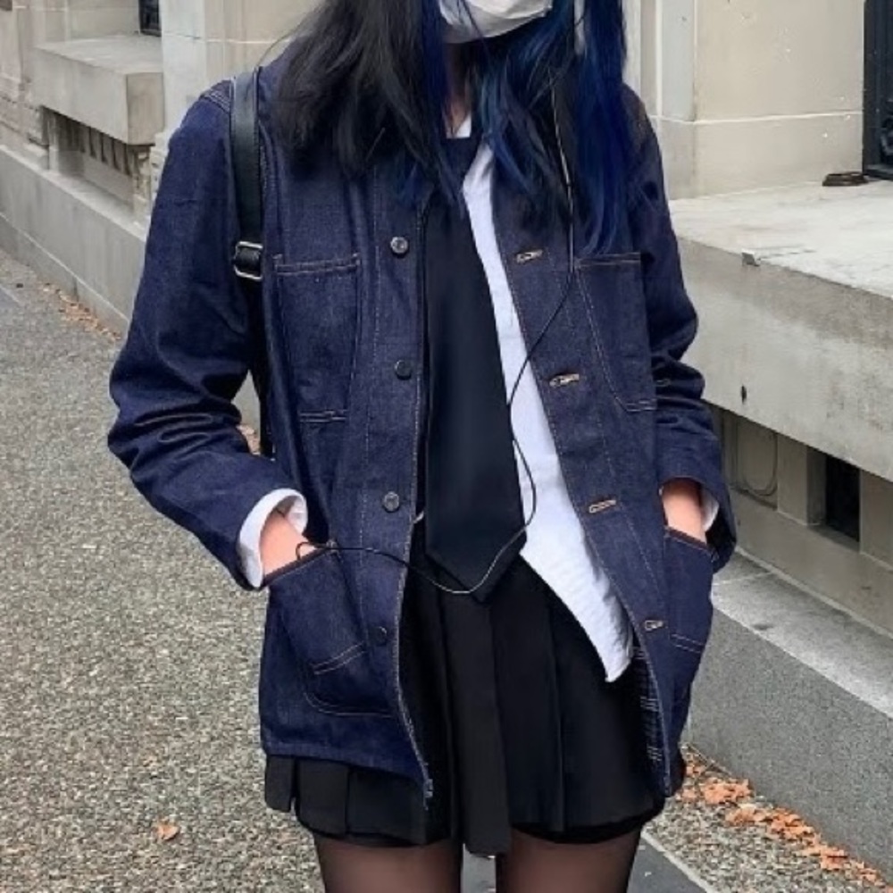 Denim Jacket Plaid Insides